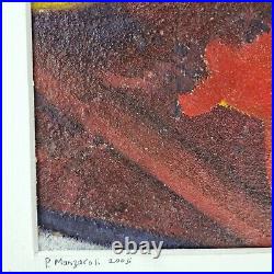 Peter Manzaroli Signed Mixed Media Collage Abstract Study Dated 2005