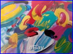 Peter Max Acrylic Painting Signed Original NOT a Mixed Media 1 of a kind Unique