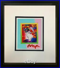 Peter Max, Blushing Beauty on Blends 2007 #2252 (Framed Original Painting)