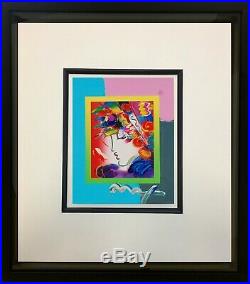 Peter Max, Blushing Beauty on Blends 2007 #2260 (Framed Original Painting)