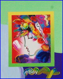Peter Max, Blushing Beauty on Blends 2007 #2266 (Framed Original Painting)