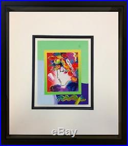 Peter Max, Blushing Beauty on Blends 2007 #2266 (Framed Original Painting)