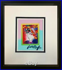 Peter Max, Blushing Beauty on Blends 2007 #2268 (Framed Original Painting)