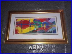 Peter Max Four Seasons Series Summer Mixed Media Custom Frame and Matte