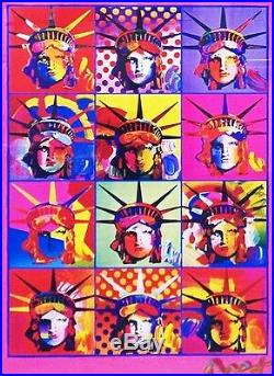 Peter Max Liberty And Justice For All 2001 Unique Mixed Media Park West