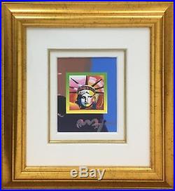 Peter Max, Liberty Head II on Blends 2007 (Framed Original Painting)