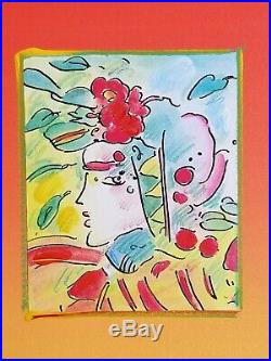 Peter Max Original Mixed Media With Acrylic On Paper, Beauty, Hand Signed