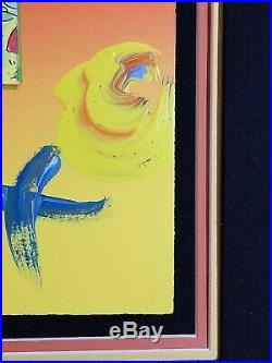 Peter Max Original Mixed Media With Acrylic On Paper, Beauty, Hand Signed