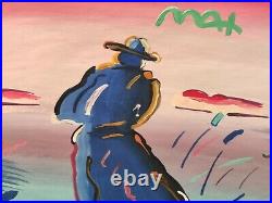 Peter Max Painting on Paper Signed & stamped Mixed Media