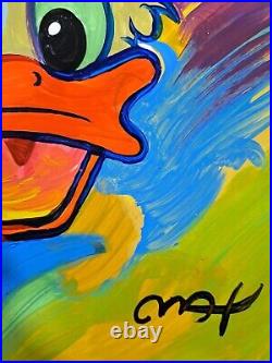 Peter Max Painting on paper Handmade signed and sealed Mixed media