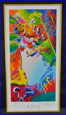 Peter Max Seriolithograph Blushing Beauty Signed in Pencil #242/350