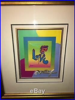 Peter Max Signed Painting, Original Litho, Mixed Media, Pop Art, Summer of Love