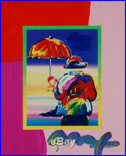 Peter Max, Umbrella Man on Blends 2007 #3006 (Framed Original Painting)