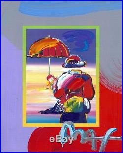 Peter Max, Umbrella Man on Blends 2007 #3258 (Framed Original Painting)