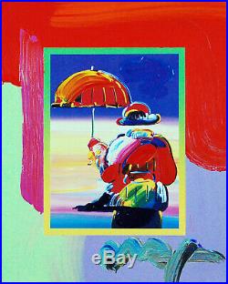 Peter Max, Umbrella Man on Blends #3278 (Framed Original Painting)