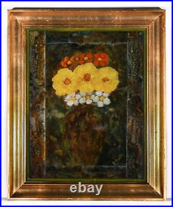 Peter McCarthy Framed Contemporary Mixed Media, Stacking Daisies