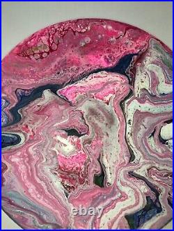 Planet Painting 1 Acrylic on Canvas Original Artwork Fluid, Marble, Gemstone