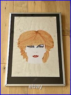 Pop Art Mixed Media toyah willcox painting 1980's Bowie / Alan Davie Era