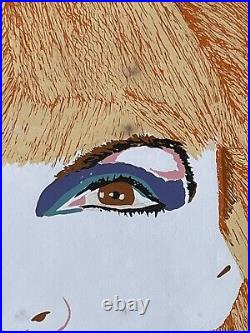 Pop Art Mixed Media toyah willcox painting 1980's Bowie / Alan Davie Era