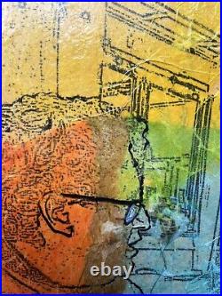 Pop art mixed media Signed A fine abstract figurative work