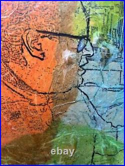 Pop art mixed media Signed A fine abstract figurative work