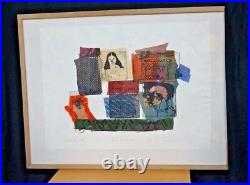 Rare Original Mixed Media Collage Lithograph George Donald Signed dated 1985