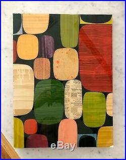 Rex Ray Collage/Mixed Media on Wood Panel with Resin Artwork