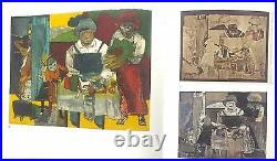 Romare Bearden The Family Original Signed #3 Key Plate Etching Aquatint 1975