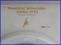 Rosenthal Jahresteller 1974 limitiert Günter Fruhtrunk Objekt in Schwarz & Gold