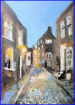 Rye Mermaid Street 1. Original Mixed Media Painting on Canvas