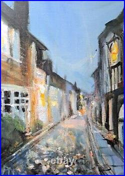 Rye Mermaid Street 2. Original Mixed Media Painting on Canvas