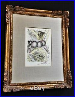 SALVADOR DALI Original Signed Mixed Media. An Etching and Lithograph With COA