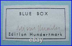 SIGNED Fluxus 1981 Alison KNOWLES BLUE BOX multiple, 80 copies bean
