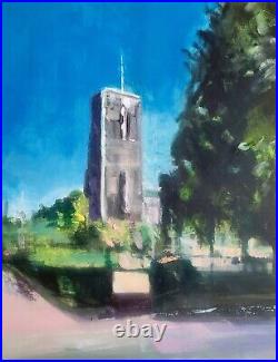 Southwold Church. Original Mixed Media on Canvas