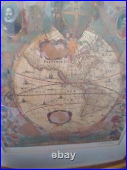 Starlie Sokol Hohne, Untitled Globe Mixed Media Art, Signed, Framed