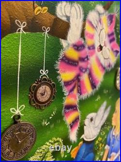 Stephanie Jacques Original Mixed Media Art'Alice meets the Cheshire Cat