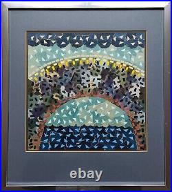 Steve Ferris (british) Original Tiled Collage Abstract Artwork Picture, Framed