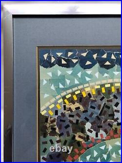 Steve Ferris (british) Original Tiled Collage Abstract Artwork Picture, Framed