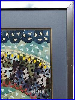 Steve Ferris (british) Original Tiled Collage Abstract Artwork Picture, Framed