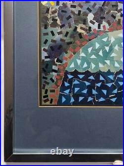 Steve Ferris (british) Original Tiled Collage Abstract Artwork Picture, Framed