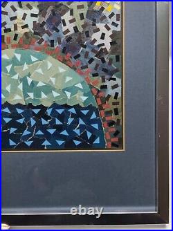 Steve Ferris (british) Original Tiled Collage Abstract Artwork Picture, Framed