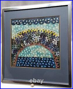 Steve Ferris (british) Original Tiled Collage Abstract Artwork Picture, Framed