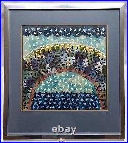 Steve Ferris (british) Original Tiled Collage Abstract Artwork Picture, Framed