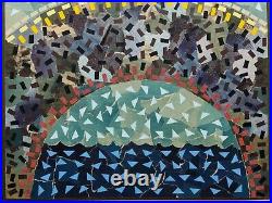 Steve Ferris (british) Original Tiled Collage Abstract Artwork Picture, Framed