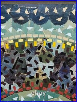 Steve Ferris (british) Original Tiled Collage Abstract Artwork Picture, Framed