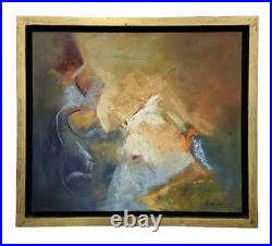 Stunning Mixed Media Abstract Peruvian Oil Painting By Cecilia Arrospide 2724
