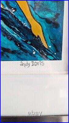 Stunning Original Andy Davis Mixed Media Artwork Surf Painting