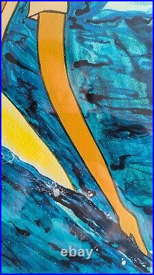 Stunning Original Andy Davis Mixed Media Artwork Surf Painting