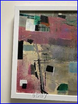 TRICIA MOSS MIXED MEDIA PAINTING BY ABSTRACT ghost busters signed FRAMED