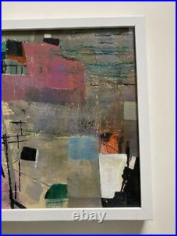 TRICIA MOSS MIXED MEDIA PAINTING BY ABSTRACT ghost busters signed FRAMED